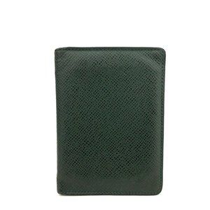 377068E V Louis Vuitton Wallet Taiga Porte Cartes Vertical Leather Pass Card Cas